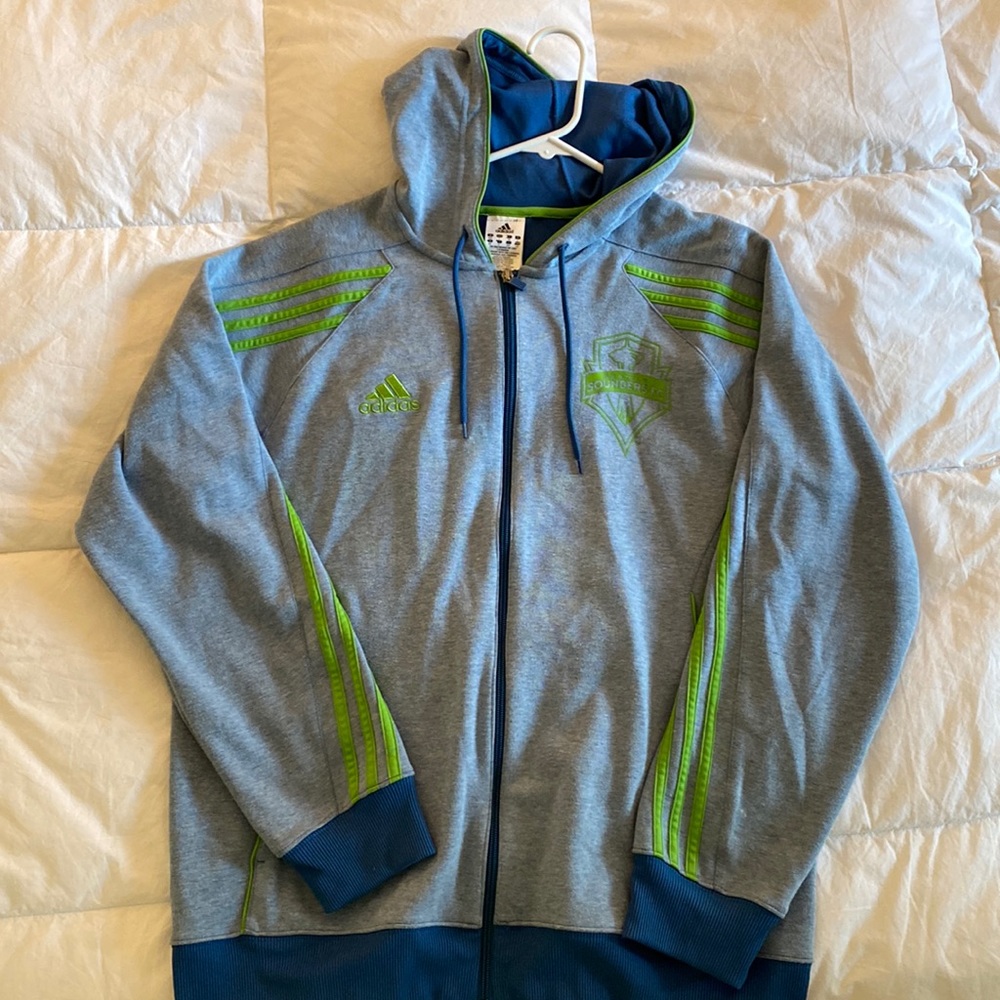 Seattle Sounders Unisex Zip up Sweatshirt- Size L